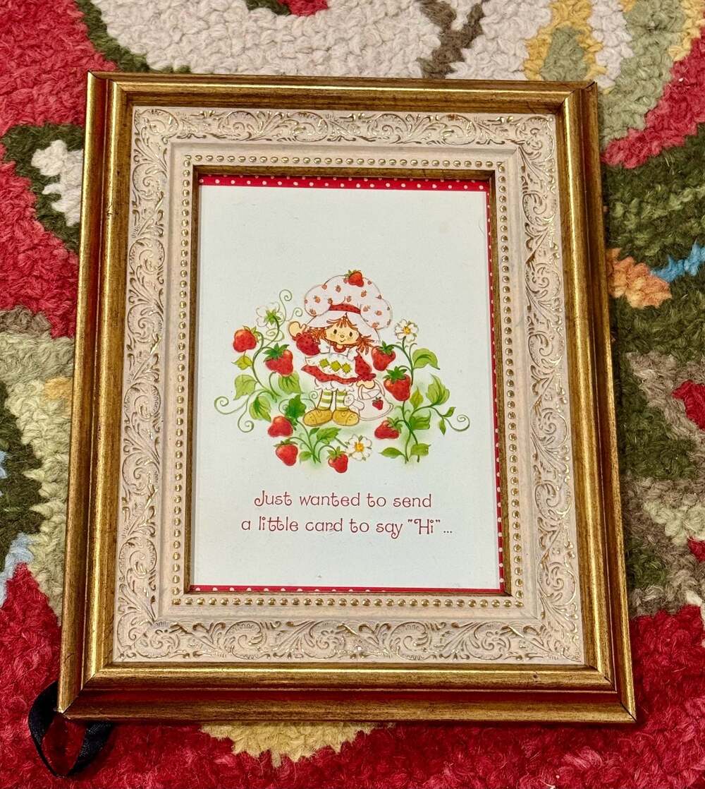 VTG Strawberry Shortcake Framed Greeting Card Print